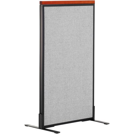 Interion By Global Industrial Interion Deluxe Freestanding Office Partition Panel, 24-1/4inW x 43-1/2inH, Gray 694652FGY
